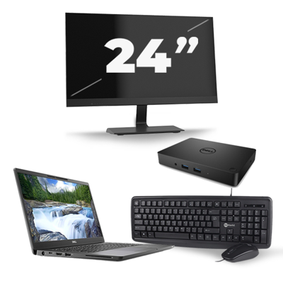 Dell Latitude 7300 - Intel Core i5-8e Generatie - 13 inch - 16GB RAM - 256GB SSD - Windows 11 + 1x 24 inch Monitor