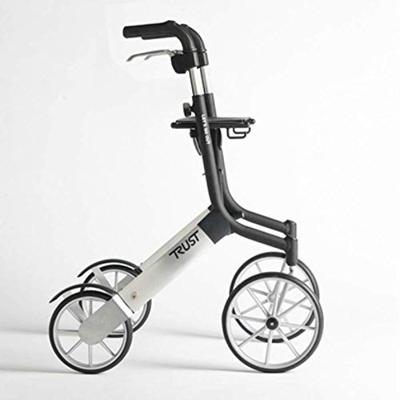 Lichtgewicht rollator Let&apos;s Go Out (6,2 kg) | TrustCare | Zwart | Grote wielen | Design | Weggewerkte remkabels | TCOUTBL0140