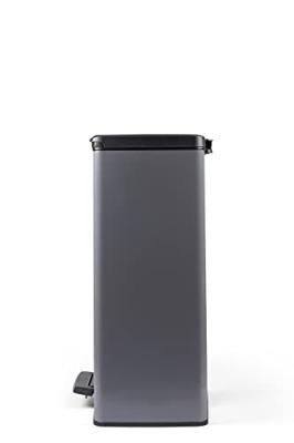 Duo Rechthoek Vuilnisbak - DECO BIN - CURVER - 52L (26+26L) - 49 x 32 x 61 cm - Antraciet - thumbnail