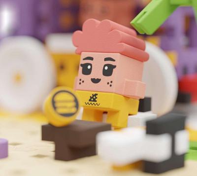 Marioinex Mini Waffle-bouwstenen - City: Food Truck, 148 stuks