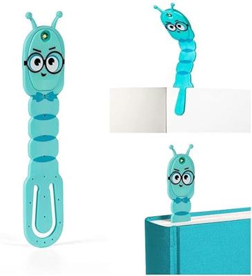 Mondikaarten Flexilight leeslamp bookworm aqua