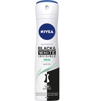 Nivea Deodorant spray invisible black & white fresh 150 Milliliter