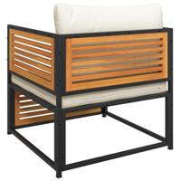 Tuinstoel met kussens massief acaciahout - thumbnail