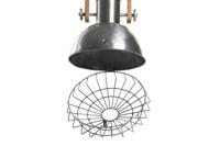 Plafondlamp DKD Home Decor 31 x 31 x 44 cm Zilverkleurig Bruin Ijzer Mangohout 50 W - thumbnail