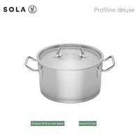 Sola Pannenset Profiline Deluxe - RVS - Kookpan ø 16, 18, 20, 24 cm & Steelpan ø 16 cm - Inductie geschikt - 5 Delig - thumbnail