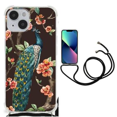 iPhone 14 Case Anti-shock Pauw met Bloemen