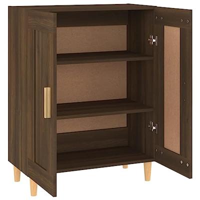 Dressoir 69,5x34x90 cm bewerkt hout bruin eikenkleur Dressoir 69,5x34x90 cm bewerkt hout bruin eikenkleur