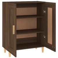 Dressoir 69,5x34x90 cm bewerkt hout bruineikenkleurig - thumbnail