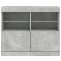 Dressoir met LED-verlichting 81x37x67 cm betongrijs - thumbnail