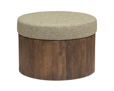 Tower Living Ronde Salontafel 'Ossana' Mangohout en stof, 60cm, kleur Groen