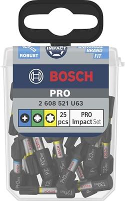 Bosch Accessoires PRO Impact schroefbitset | PH2 (x5) | PZ2 (x5) | T20 (x5) | T25 (x5) | T30 (x5) | 25 mm | 25 stuks - 2608521U63 Bosch Accessoires PRO Impact schroefbitset | PH2 (x5) | PZ2 (x5) | T20 (x5) | T25 (x5) | T30 (x5) | 25 mm | 25 stuks - 2608521U63