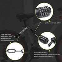 Fietsslot 90cm met cijfercode en sterke ketting - thumbnail
