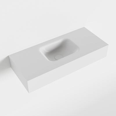 MONDIAZ LEX Talc vrijhangende solid surface wastafel 70cm. Positie wasbak midden MONDIAZ LEX Talc vrijhangende solid surface wastafel 70cm. Positie wasbak midden