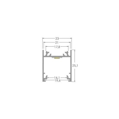 Brumberg 53603260 Brumberg Leuchten Profiel Aluminium (l x b x h) 2000 x 23 x 25 mm 1 stuk(s) Brumberg 53603260 Brumberg Leuchten Profiel Aluminium (l x b x h) 2000 x 23 x 25 mm 1 stuk(s)