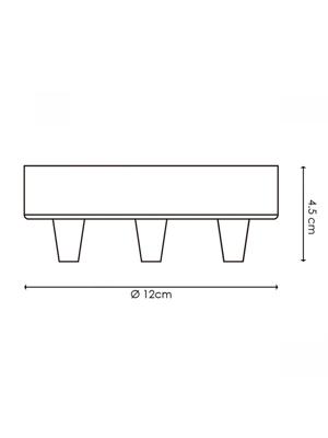 Light depot - plafondkap metaal 3 lichts - roest - Outlet