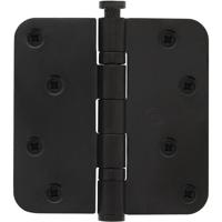 Dulimex Kogellagerscharnier ronde hoeken 89x89 mm zwart gelakt - thumbnail