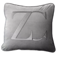 Sierkussen katoen - sierkussen ZC - sierkussen grijs 50x50 - thumbnail