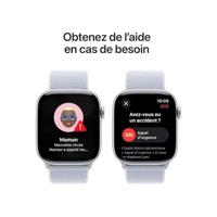 Apple Watch Series 10 GPS 46 mm Aluminium kast Sport loop Blauwe wolk - thumbnail