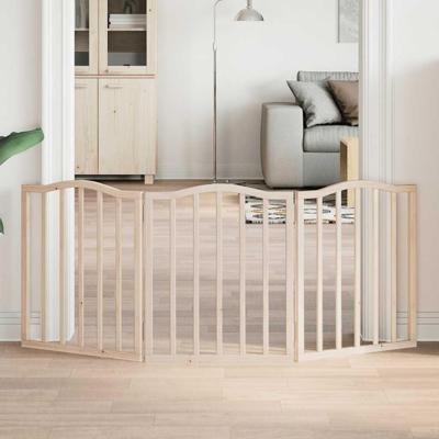 VidaXL Hondenhek inklapbaar 3 panelen 150 cm populierenhout