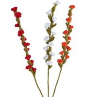 Kunstbloem vilt 43 cm 3 assorti | 24 stuks - thumbnail