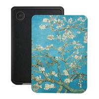 Lunso Kobo Clara BW / Clara Colour hoesje (6 inch) - Vegan Saffiano Leren Sleep Cover - Van Gogh Amandelbloesem - thumbnail