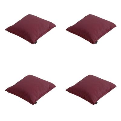 Sierkussen 45 x 45 met bies Panama bordeaux (4 stuks) Madison - Madison