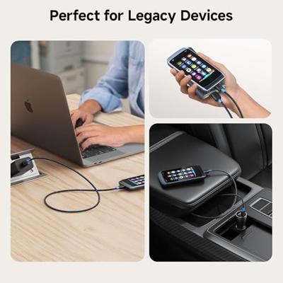 Cable Matters 2 m Micro USB naar USB C-Kabel Met Gevlochten Hoes in Zwart