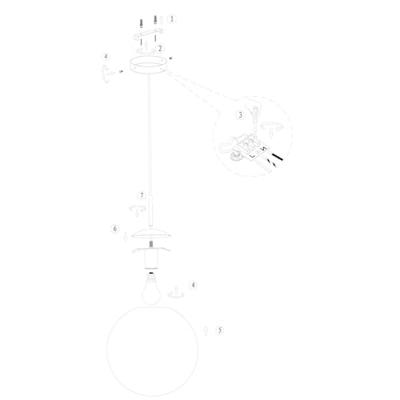 Steinhauer Zwarte glazen hanglampBolique Ø 30cm - 3498ZW
