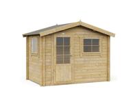 Interflex 3020 Blokhut 300x200 cm 28 mm vuren blank- Zadeldak- Onbehandeld vurenhout- Interflex - thumbnail