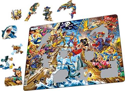 Selecta Larsen legpuzzel het piratengevecht, 39st. Selecta Larsen legpuzzel het piratengevecht, 39st.