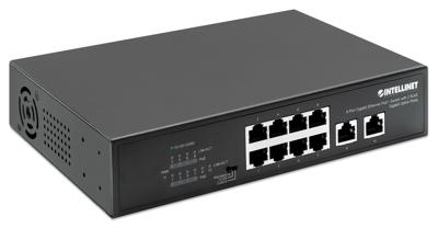 Intellinet 8-Port Gigabit Ethernet PoE+ Switch mit 2 RJ45 Gigabit Uplink-Ports 120W Netwerk switch 10 / 100 / 1000 MBit/s IEEE 802.3af (15.4 W), IEEE 802.3at Intellinet 8-Port Gigabit Ethernet PoE+ Switch mit 2 RJ45 Gigabit Uplink-Ports 120W Netwerk switch 10 / 100 / 1000 MBit/s IEEE 802.3af (15.4 W), IEEE 802.3at