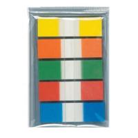 Q-CONNECT index mini, ft 12,5 x 45 mm, 5 x 20 tabs, geassorteerde kleuren - thumbnail