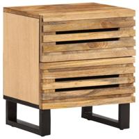 Nachtkastje 40x34x46 cm massief ruw mangohout - thumbnail