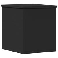 Opbergbox 30x35x35 cm bewerkt hout zwart - thumbnail