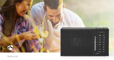 Nedis FM-Radio | Draagbaar Model | AM / FM | Analoog | 1.5 W | 1 stuks - RDFM1200BK RDFM1200BK