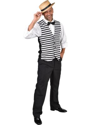 Vest streep zwart/wit