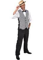 Vest streep zwart/wit - thumbnail