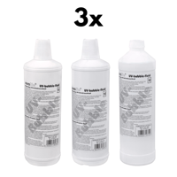 Eurolite UV Bellenblaasvloeistof set 3x 1L rood, blauw & geel - thumbnail