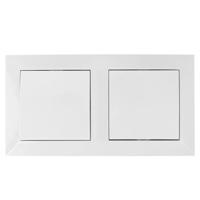 Wisselschakelaar - Aigi Cika - Inbouw - 2-voudig Enkel Schakelaar - Incl. Afdekraam - Wit - thumbnail