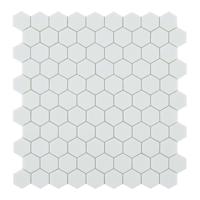 Mozaiek hexagon white 3.5x3.5cm - thumbnail