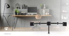Nedis ergotmm100bk ergonomische monitorbeugel drie monitor-armen draai- en kantelbaar zwart