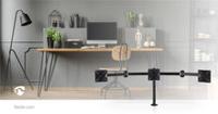 Nedis ergotmm100bk ergonomische monitorbeugel drie monitor-armen draai- en kantelbaar zwart - thumbnail