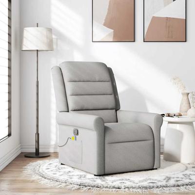 Fauteuil verstelbaar stof wolk grijs