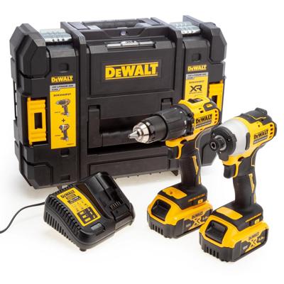 DeWalt dck2062p2t comboset 18v 5,0ah li-ion - dcd709 accuklopboormachine + dcf809 slagschroevendraaier - dck2062p2t