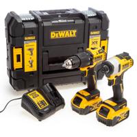 DeWalt dck2062p2t comboset 18v 5,0ah li-ion - dcd709 accuklopboormachine + dcf809 slagschroevendraaier - dck2062p2t - thumbnail