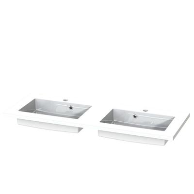 Wastafel Tiger S-line Quadro 120 cm Glanzend Wit Wastafel Tiger S-line Quadro 120 cm Glanzend Wit