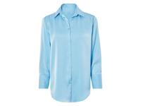 esmara Satijnen dames blouse (Blauw, 38) - thumbnail