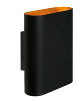 Lucide OVALIS - Wandlamp - 2xE14 - Zwart - thumbnail