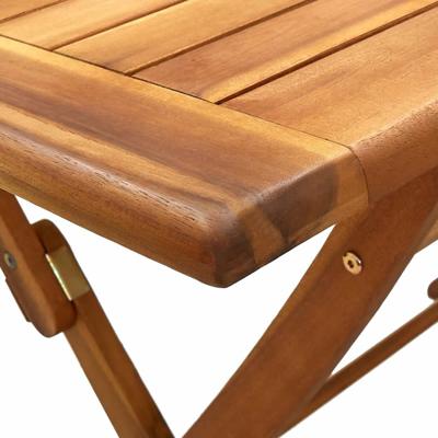 5-delige Tuinset massief hout en stof taupe - thumbnail