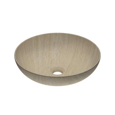 Waskom INK Convex 40 Rond 40x40x13cm Natuursteen Mat Travertin Waskom INK Convex 40 Rond 40x40x13cm Natuursteen Mat Travertin
